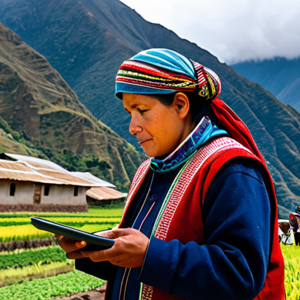 글로벌브릿지 경제적 효과 - Andean Farming Tech**

A small cooperative of farmers in the Andes mountains, using a mobile applica...