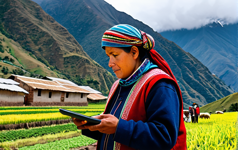 글로벌브릿지 경제적 효과 - Andean Farming Tech**

A small cooperative of farmers in the Andes mountains, using a mobile applica...