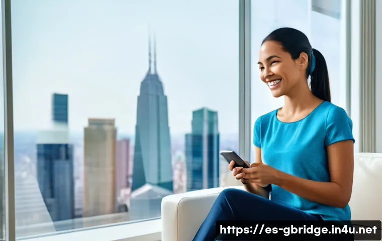 글로벌브릿지와 혁신적인 금융 서비스 - **Prompt 1: Seamless Global Finance at Your Fingertips**
"A cheerful Hispanic woman in her late ...
