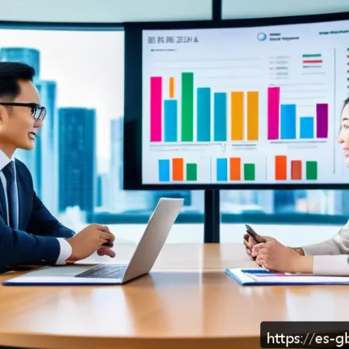 글로벌브릿지와 아시아 태평양 경제 - A dynamic business meeting scene in a modern Asian-Pacific office, featuring diverse professionals f...