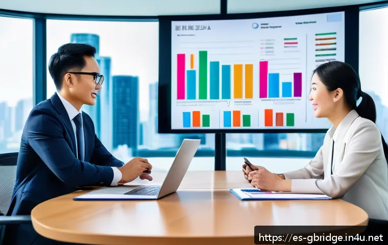 글로벌브릿지와 아시아 태평양 경제 - A dynamic business meeting scene in a modern Asian-Pacific office, featuring diverse professionals f...